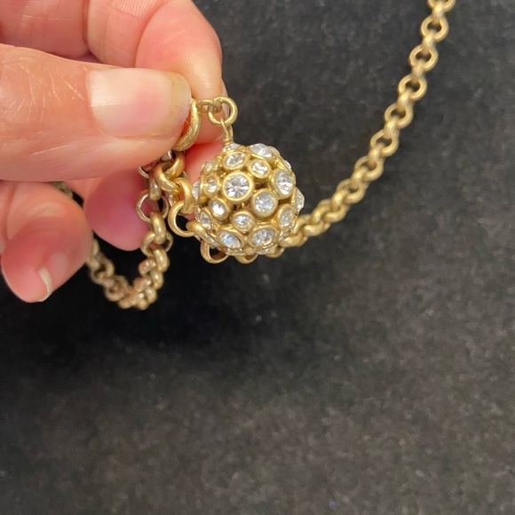 Stella & Dot Rhinestone Ball Charm necklace - Picture 3 of 7